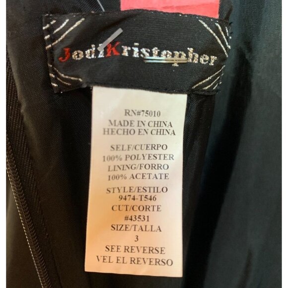 Vintage 90s Beaded Black Maxi Dress Gown Mermaid Pink Floral XXS - Picture 6 of 8